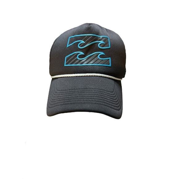 Billabong Blue Wave Vintage Trucker Hat Snap Back Mesh Back Adjustable - Picture 1 of 2